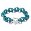 bracelet caoutchouc bleu