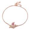 bracelet chaînette femme rose