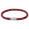 bracelet corde homme rouge et bleu