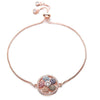 bracelet chaîne avec pierre rose