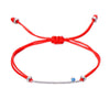 bracelet cordon rouge avec strass