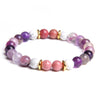 bracelet femme tendance perle violet