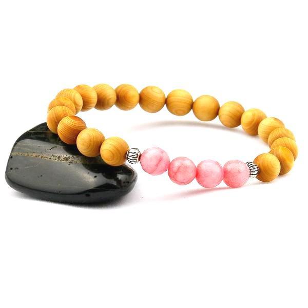 Bracelet En Perles Fantaisie - Longueur 19 Cm - Diamètre 0.6 Cm - Très Bon état