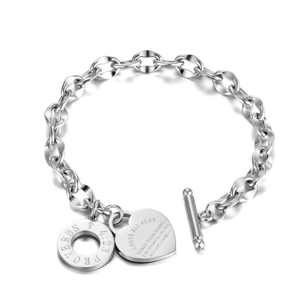 Bracelet Ancien En Argent Sterling | Mailles Larges | Style Chaîne | Occasion Bon état
