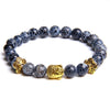 bracelet perle homme bouddha bleu