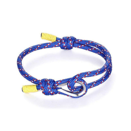 bracelet homme nautique jaune et bleu