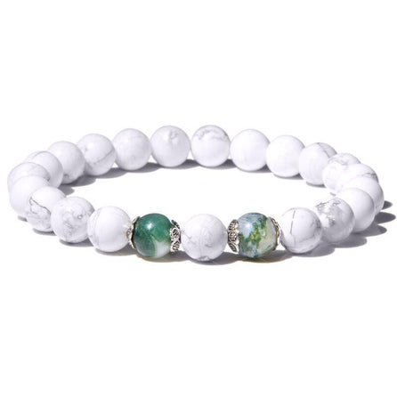 bracelet femme perles blanches tendance