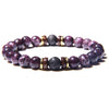 bracelet pour homme en perle violet