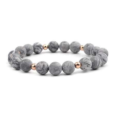 bracelet de perle femme gris