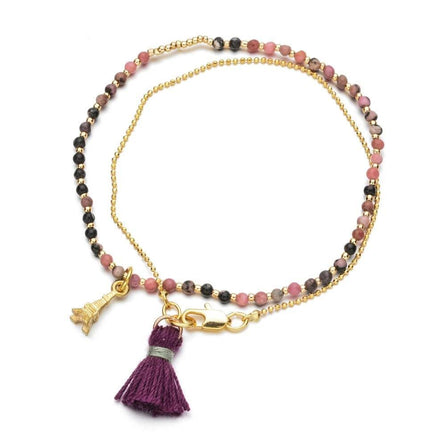 bracelet femme chaînette et perles