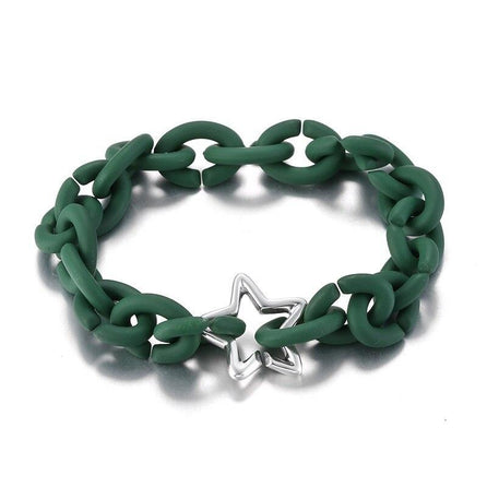 bracelet caoutchouc couleur vert