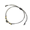 bracelet cheville cordon noir