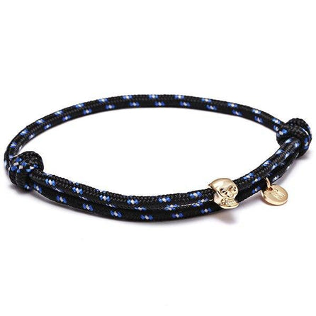 bracelet corde marin homme noir et bleu
