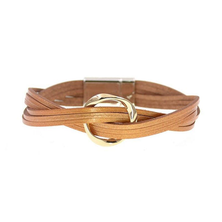 bracelet pour femme en cuir marron