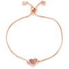bracelet chaîne fine femme rose