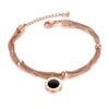 bracelet chaîne acier femme or rose