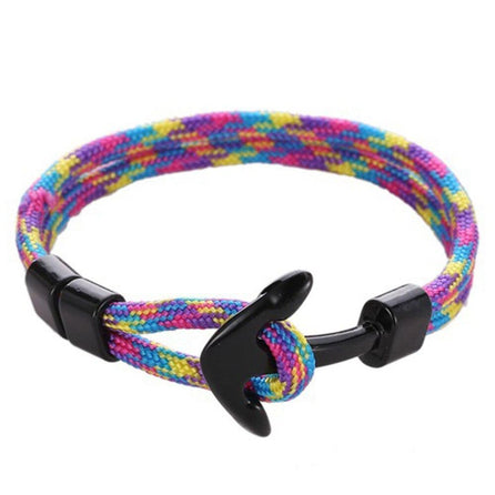 bracelet corde ancre homme multicolore