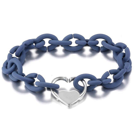 bracelet caoutchouc bleu marine