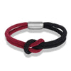 bracelet homme corde marin rouge et noir