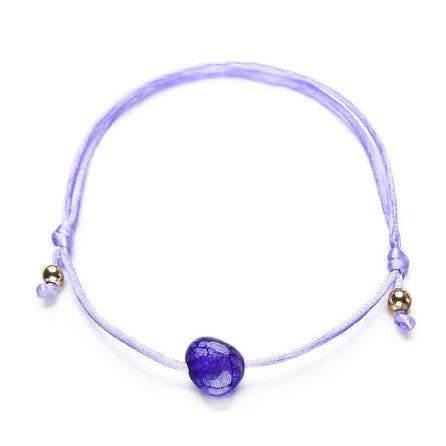 bracelet femme cordon réglable bleu