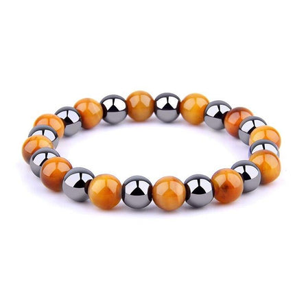 bracelet pour homme perle orange