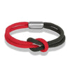 bracelet homme corde marin rouge et vert