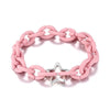 bracelet caoutchouc couleur rose