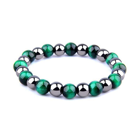 bracelet pour homme perle verte