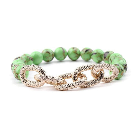 bracelet perle femme fantaisie vert