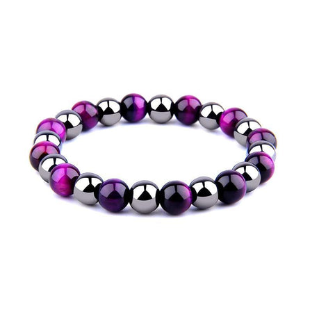 bracelet pour homme perle violette