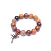bracelet homme en perles de bois multicolores