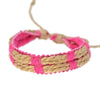 bracelet en corde femme rose