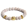 bracelet perle homme bouddha pierre de lave