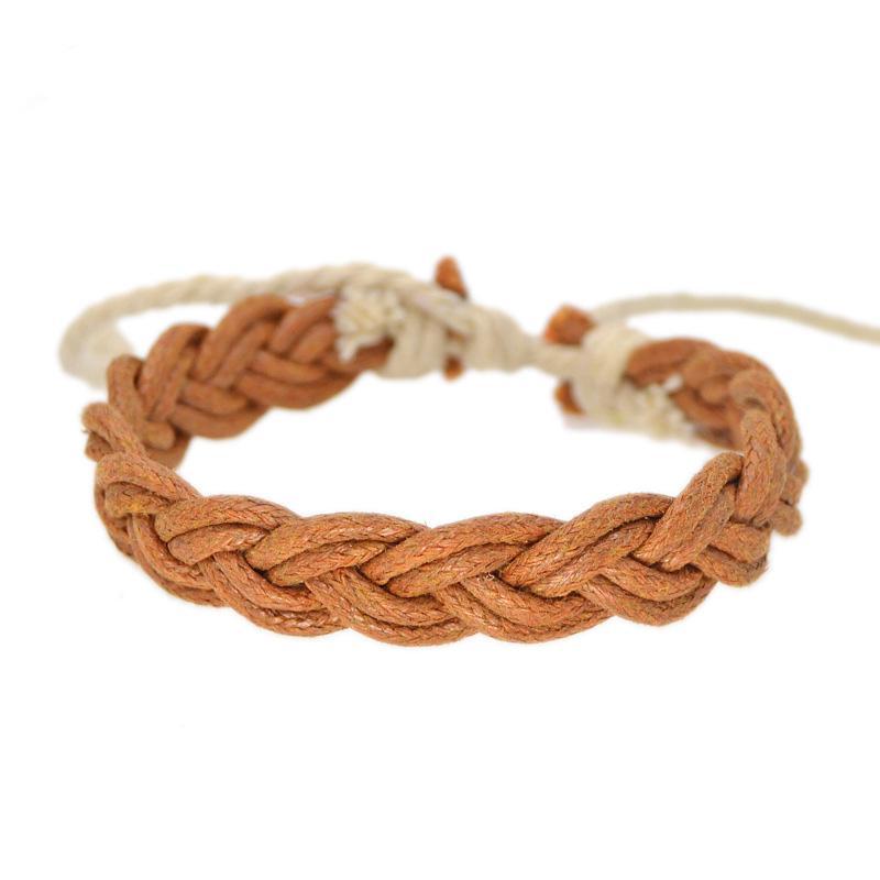 bracelet en corde homme marron