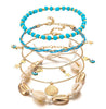 bracelet cheville femme coquillage 