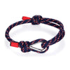 bracelet homme nautique bleu et rouge