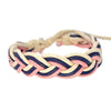 bracelet en corde pour femme rose
