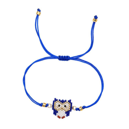 bracelet cordon enfant bleu