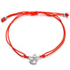 bracelet cordon coton rouge