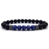 bracelet en perle homme noir et bleu