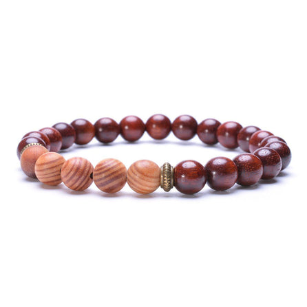 bracelet perle en bois pour homme naturel