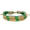 bracelet en corde femme vert