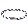 bracelet corde homme bleu et blanc