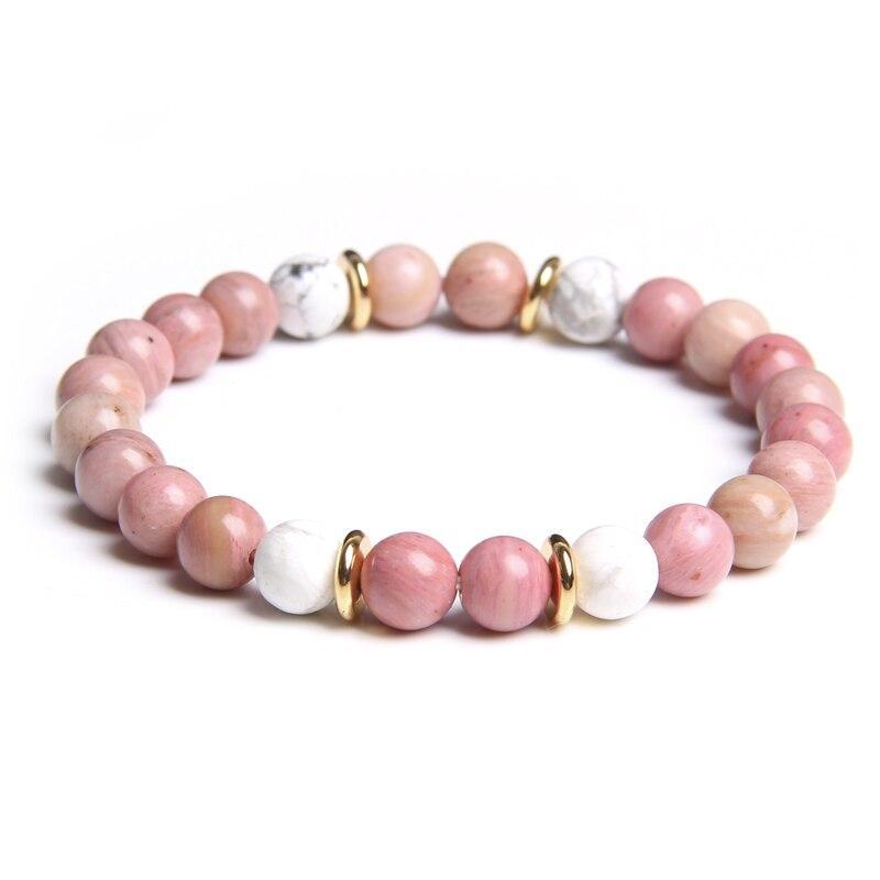 bracelet femme tendance perle rose