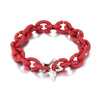 bracelet caoutchouc couleur rouge