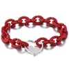 bracelet caoutchouc rouge