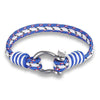 bracelet homme avec manille bleu et blanc