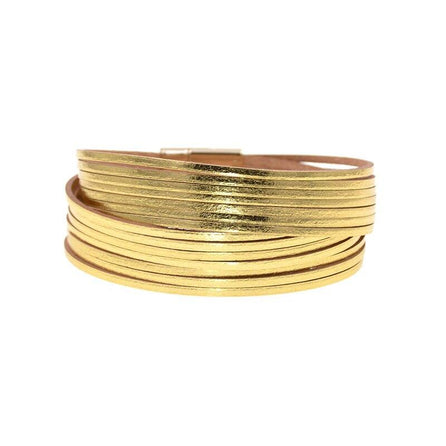 bracelet femme cuir doré