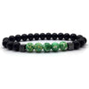 bracelet en perle homme noir et vert