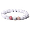 bracelet femme perles blanches 